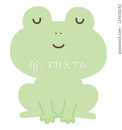 Cute frog vector illustration 124838242
