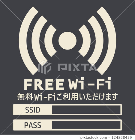 插圖素材公告板:免費Wi-Fi、網路、網路、電腦、手機 插圖素材公告板:免費Wi-Fi、網路、網路、電腦、手機 124838459