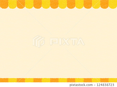 Cafe image frame background material, orange color 124838723