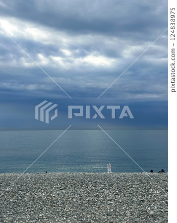 Black Sea in autumn in Sochi Black Sea in autumn in Sochi 124838975