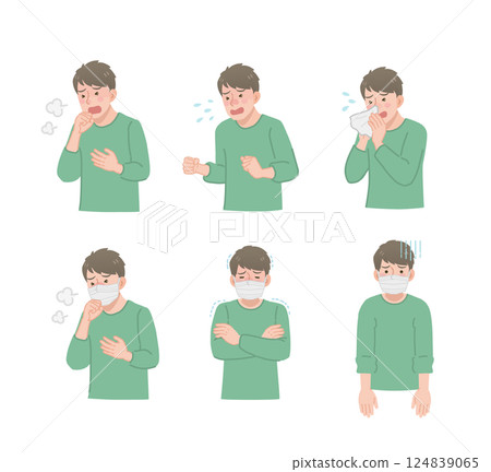 身體不適的男性一組 124839065