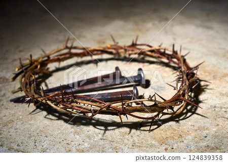 Crown of Thorns and Nails 124839358