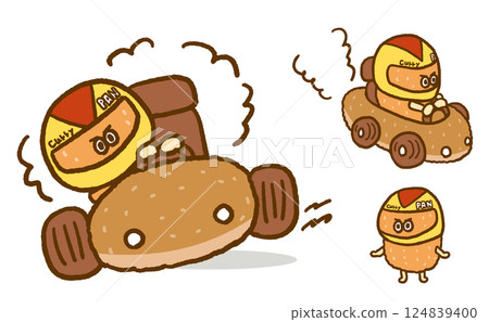 華麗的賽車咖哩麵包 華麗的賽車咖哩麵包 124839400
