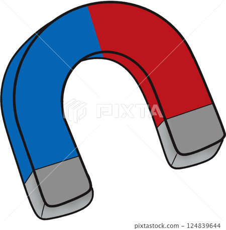 The illustration of a magnet 124839644
