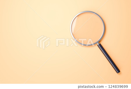 3D illustration_magnifying glass 3D illustration_magnifying glass 124839699