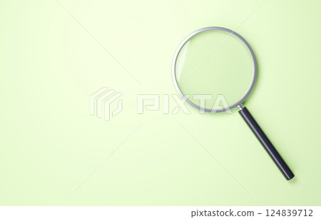3D illustration_magnifying glass 3D illustration_magnifying glass 124839712
