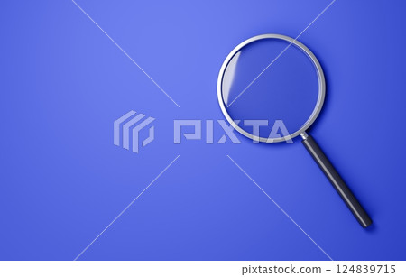 3D插圖_放大鏡 124839715