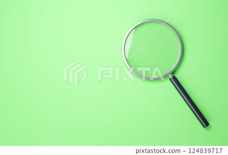 3D illustration_magnifying glass 3D illustration_magnifying glass 124839717
