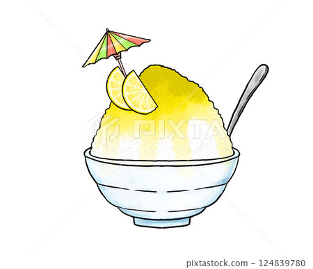 Lemon shaved ice 124839780