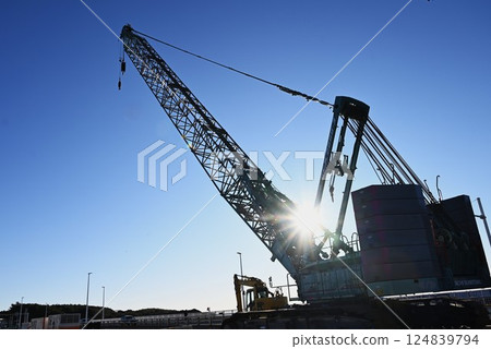 Scenes of construction work around rivers, background material for environmental conservation and maintenance, flood prevention Scenes of construction work around rivers, background material for environmental conservation and maintenance, flood prevention 124839794
