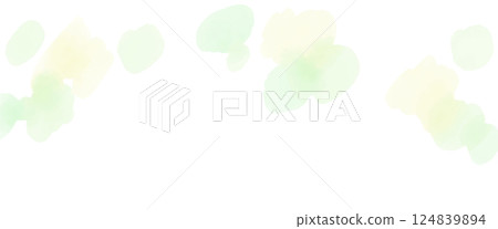 Light yellow and yellow-green gradient watercolor background illustration 124839894