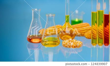 Biofuel with Plants industry lab researching for bio-aviation fuel (BAF) to be a sustainable aviation fuel (SAF) 124839907