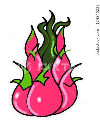 sliced dragon fruit  124840228