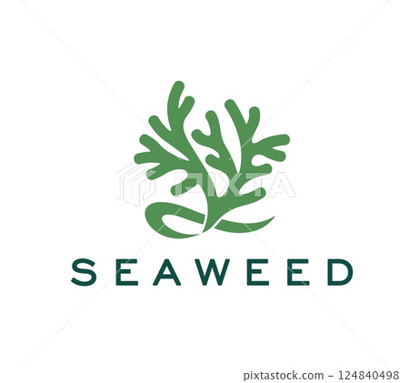 Coral seaweed icon, vector emblem with green sea algae plant for eco friendly, ocean related or sustainable business branding. Underwater aquatic tropical kelp or undersea water life, marine flora Coral seaweed icon, vector emblem with green sea algae plant for eco friendly, ocean related or sustainable business branding. Underwater aquatic tropical kelp or undersea water life, marine flora 124840498