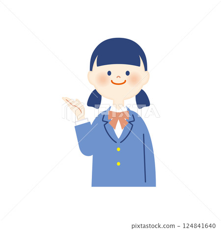 Blazer female student information upper body 124841640