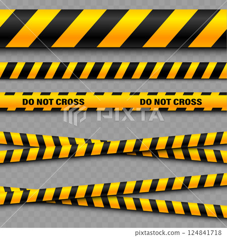 Yellow and Black Warning Tape with Do Not Cross Text Vector Yellow and Black Warning Tape with Do Not Cross Text Vector 124841718