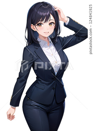 Woman in a suit posing 124841925