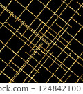 Gold dust in the form of lines on a black background, design element 124842100