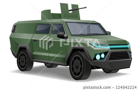 off road car to overcome restrictions and perform special tasks vector illustration 124842224
