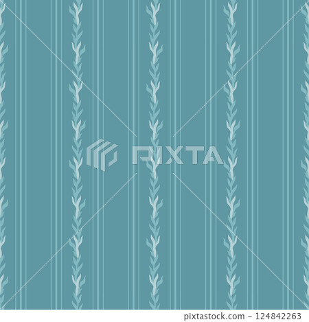 Blue Vertical Floral Stripe Pattern Blue Vertical Floral Stripe Pattern 124842263