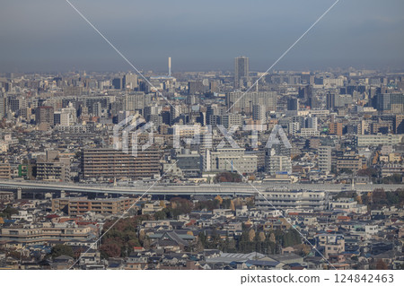 Aerial View of Modern Cityscape With High Rise Buildings Dec 8 2024 124842463