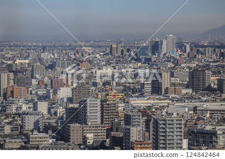 Aerial View of Modern Cityscape With High Rise Buildings Dec 8 2024 124842464