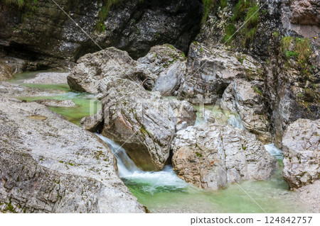 Pools of Cadini del Brenton, Dolomites, Italy Pools of Cadini del Brenton, Dolomites, Italy 124842757