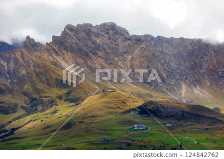Dolomites Alpe di Siusi, Italy landscape Dolomites Alpe di Siusi, Italy landscape 124842762