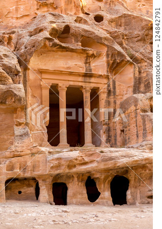 Little Petra in Siq al-Barid, Wadi Musa, Jordan 124842791