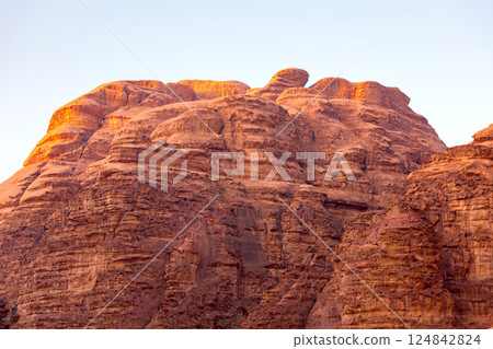 Wadi Rum Desert, Jordan. Jabal Al Qattar mountain 124842824
