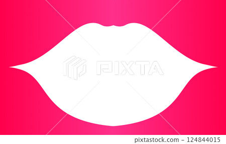 Kiss mark frame design 124844015