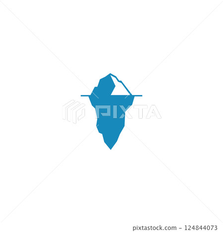 Ice Berg icon Vector Illustration design Logo template 124844073