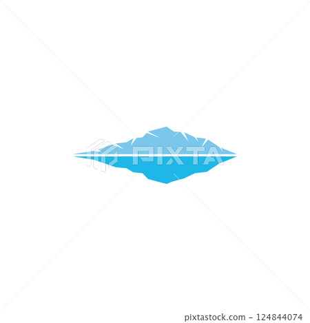 Ice Berg icon Vector Illustration design Logo template 124844074