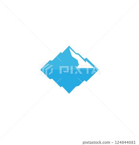 Ice Berg icon Vector Illustration design Logo template 124844081