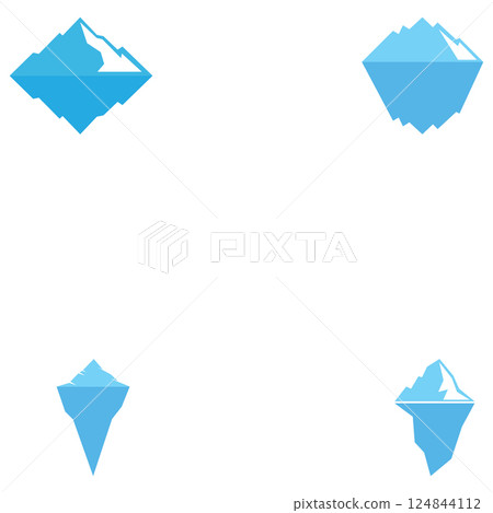 Ice Berg icon Vector Illustration design Logo template 124844112
