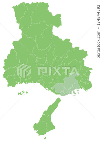 兵庫縣和神戶市的分割地圖 124844592