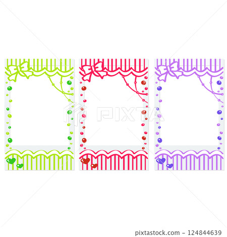 Graffiti Cheki Instant Camera Decoration Frame Red Green Purple 124844639