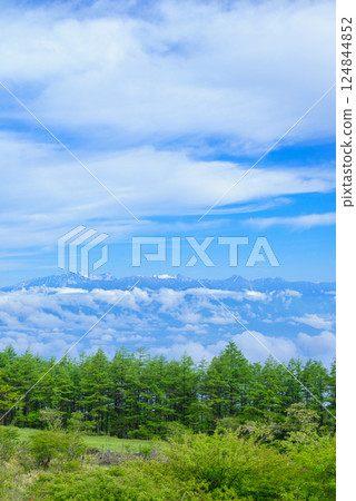 從全景瞭望台眺望阿爾卑斯山【高山高原】 124844852