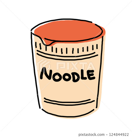 Simple illustration of instant noodles 124844922