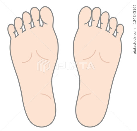 Illustration of the soles of the feet 124845165