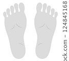 腳底單色插圖 腳底單色插圖 124845168