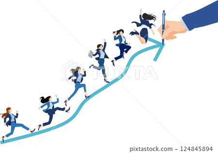 實現目標的路線圖插圖 實現目標的路線圖插圖 124845894