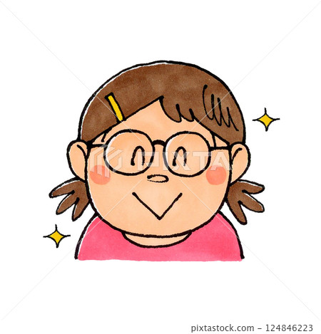 Girls wearing glasses 124846223