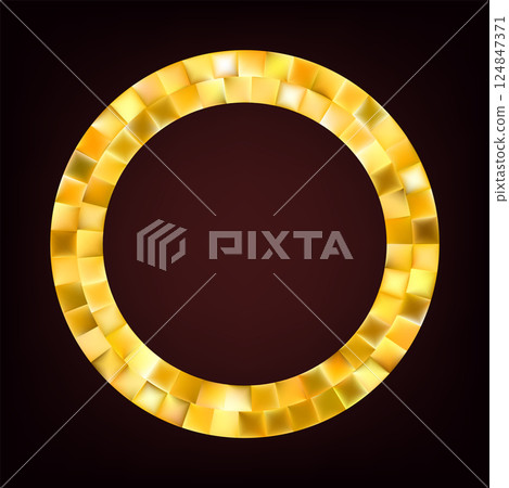 Luxury realistic gold ring. Premium golden circle Luxury realistic gold ring. Premium golden circle 124847371