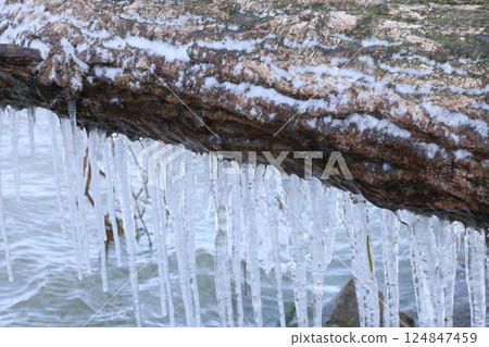 琵琶湖和噴霧冰 124847459