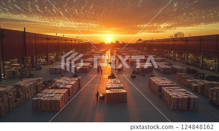 Closeup craft yellow gift box glitter holiday background, copy space, banner Christmas, New Year 124848162