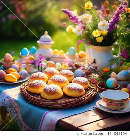 Easter table 124848194