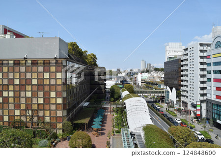 Panoramic view of Futako Tamagawa area, Setagaya Ward, Tokyo 124848600