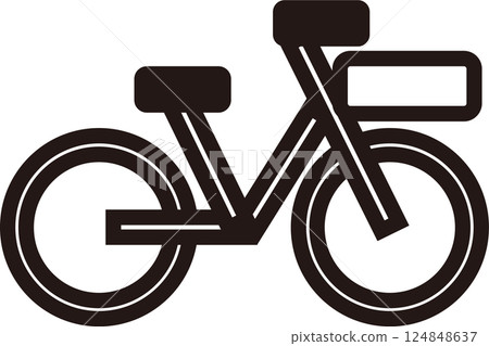 bicycle simple icon 124848637