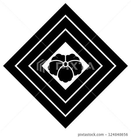 This is the family crest. It is a large split ivy pattern on three nested boxes. 124848656